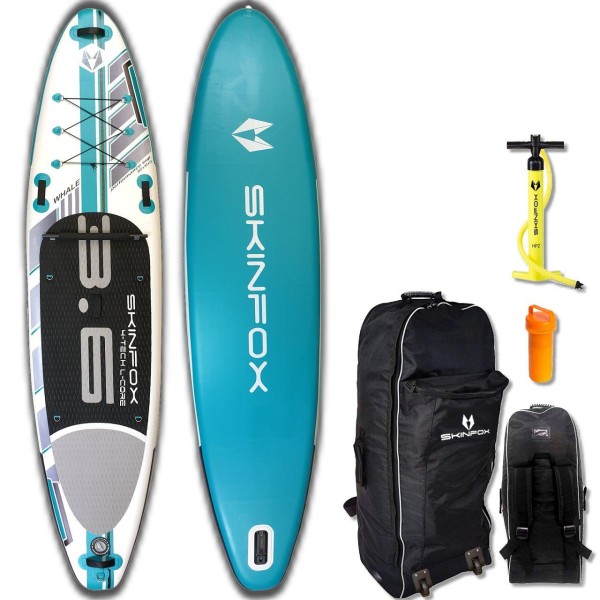 SKINFOX WHALE CARBON-SET (365x82x15) 4-TECH L-CORE SUP paddle board turquoise