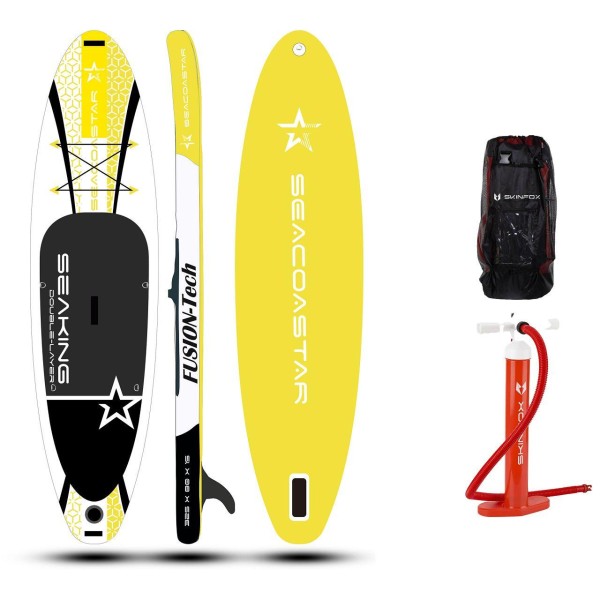 SEACOASTAR SEAKING ALU-SET (325x80x15) Double-Layer SUP Paddle Board Yellow