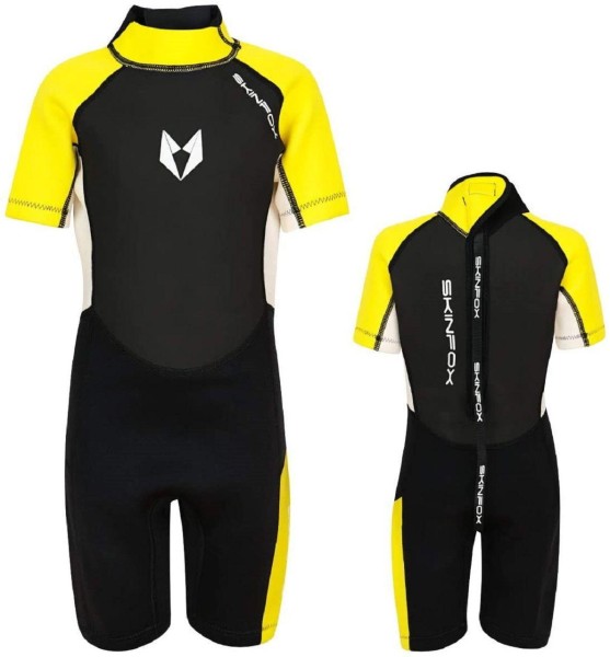 SKINFOX SCOUT 2-16 years children shorty wetsuit swimming suit yellow