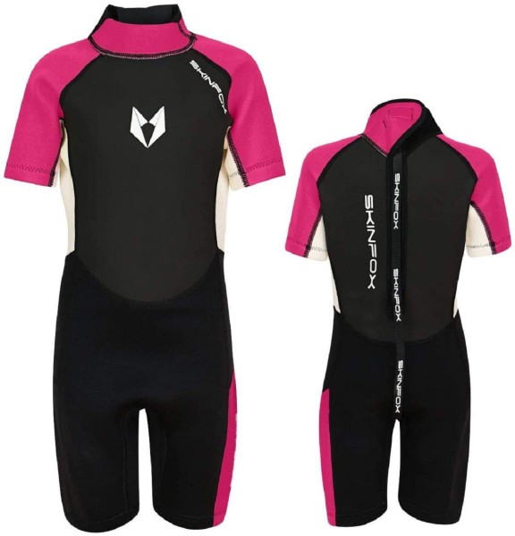 SKINFOX SCOUT 2-16 years children shorty wetsuit swimming suit pink